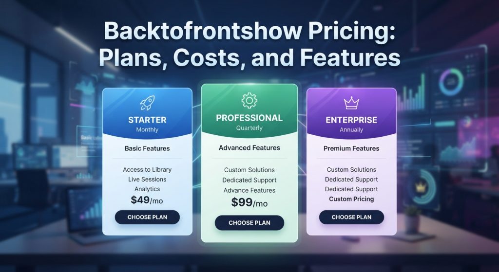 Backtofrontshow Pricing: Plans, Costs, and Features