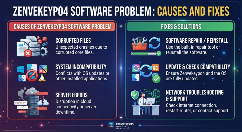 Zenvekeypo4 Software Problem: Causes and Fixes