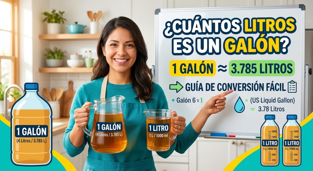 ¿Cuántos litros es un galón? Guía de conversión fácil